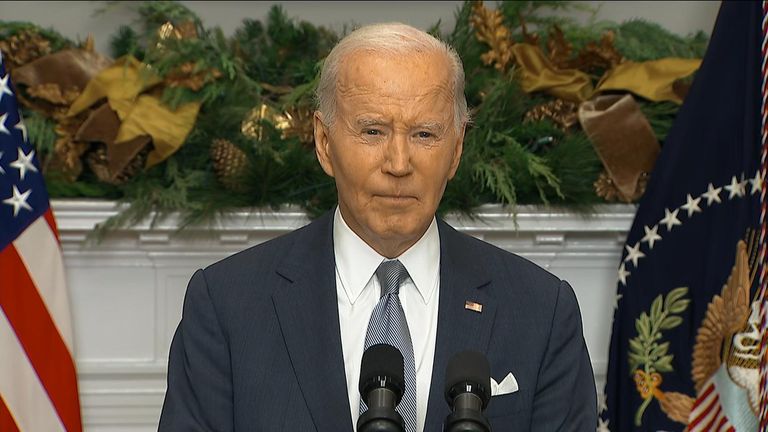 Syria given a 'moment of 'historic opportunity' says Joe Biden after Assad regime falls