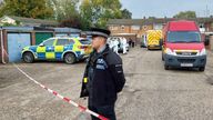 Officers at the scene of a suspected murder in Meadgate Avenue in Chelmsford. Pic: Essex Police