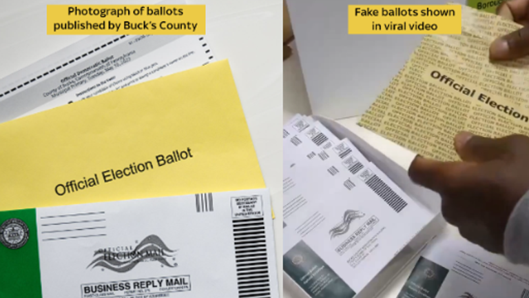 Bucks County ballots - disinfo