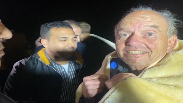 The Belgian survivor said &#34;really happy&#34; to be rescued.
Pic: Red Sea Governor