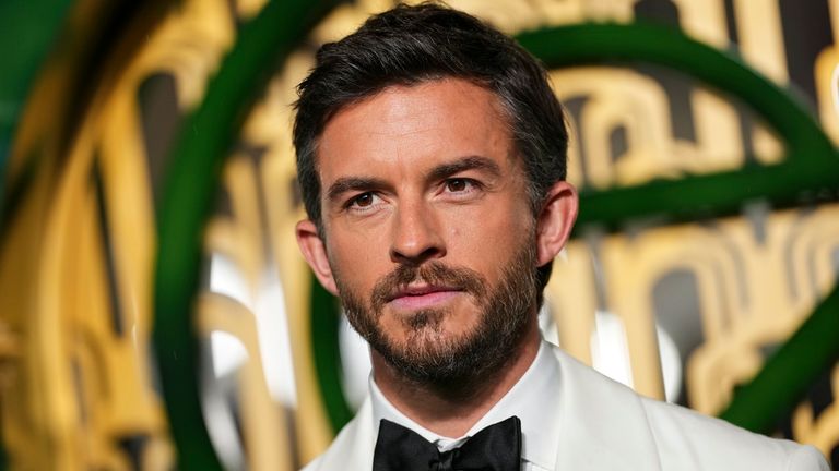 Jonathan Bailey poses for photographers upon arrival at the premiere of the film 'Wicked' on Monday, Nov. 18, 2024, in London. (Photo by Scott A Garfitt/Invision/AP)