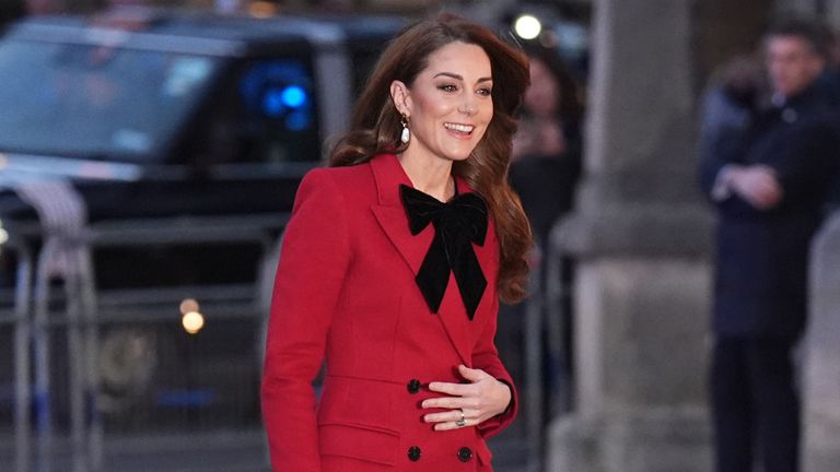 The Princess of Wales arrives for the Together At Christmas carol service at Westminster Abbey in London. Picture date: Friday December 6, 2024.