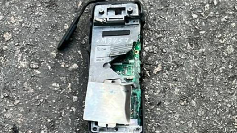 Sky News understands the device pictured is an Icom radio - one of the devices that exploded in Wednesday&#39;s blasts