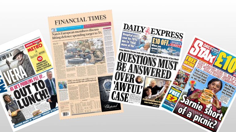 Newspapers for Friday 13 December 2024