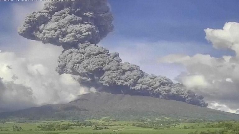 One of the most active volcanoes in the Philippines erupted, forcing locals to flea to emergency shelters.